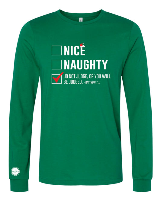 Nice & Naughty Christmas Long Sleeve T-Shirt