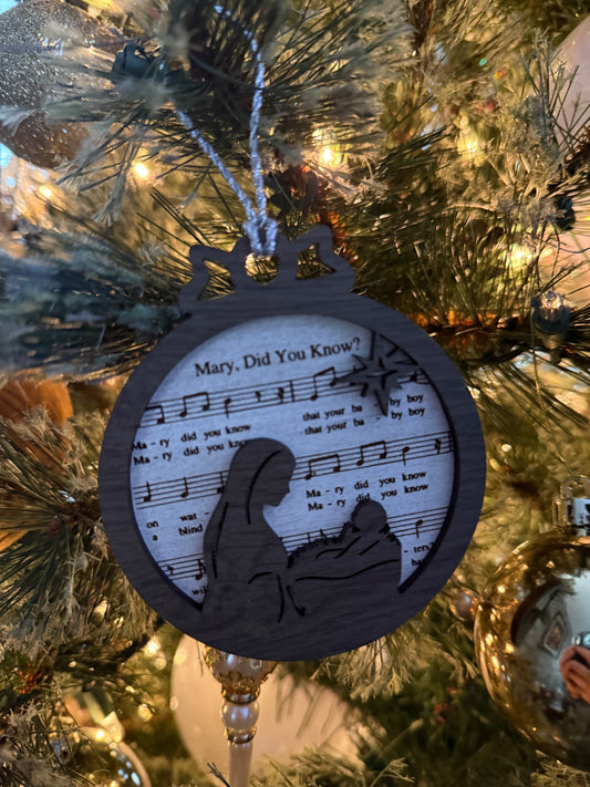 Autographed Mary Did You Know Ornament