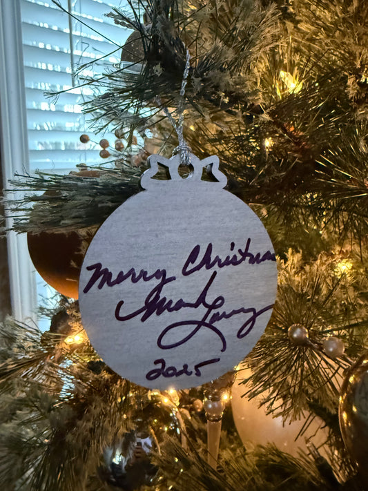 Autographed Mary Did You Know Ornament